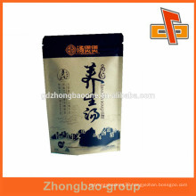 Promotional food grade custom kraft paper bag for soup bases packaging